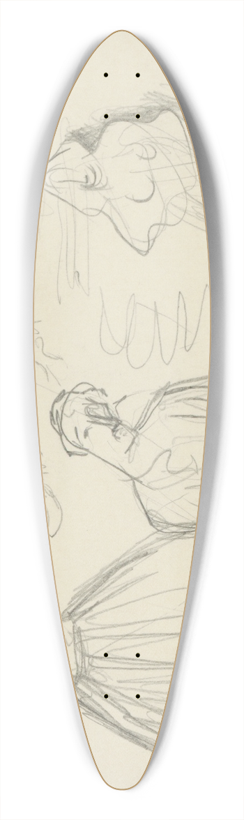 Mikul Galanda - tdie vidieckych figr 39.3 inch art pintail longboard deck