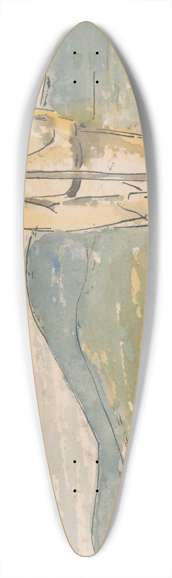 Mikul Galanda - Unaven ptnik 39.3 inch art pintail longboard deck