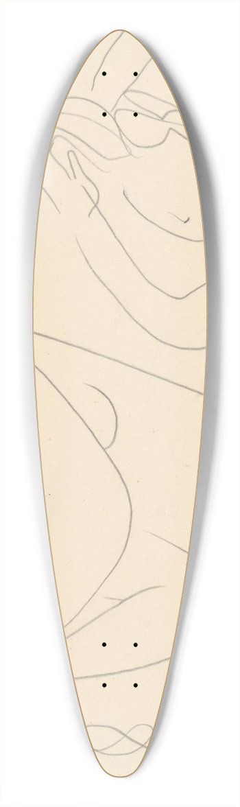 Mikul Galanda - While Combing Hair 39.3 inch art pintail longboard deck