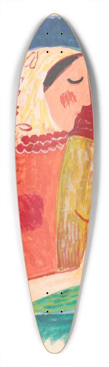 Mikul Galanda - Woman 39.3 inch art pintail longboard deck