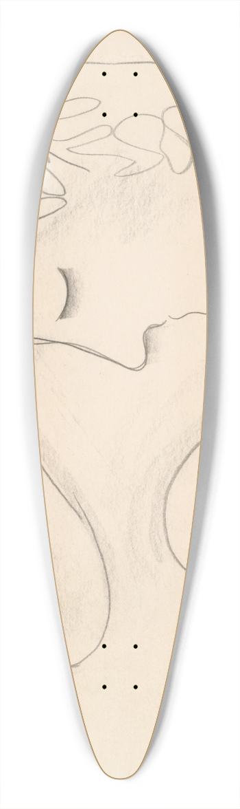 Mikul Galanda - Womans head 39.3 inch art pintail longboard deck