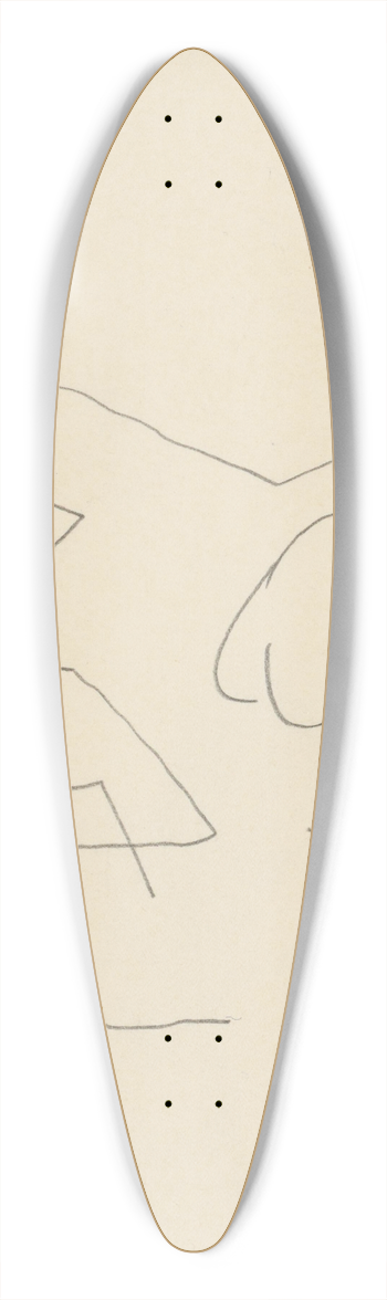 Mikul Galanda - Z krmy 39.3 inch art pintail longboard deck