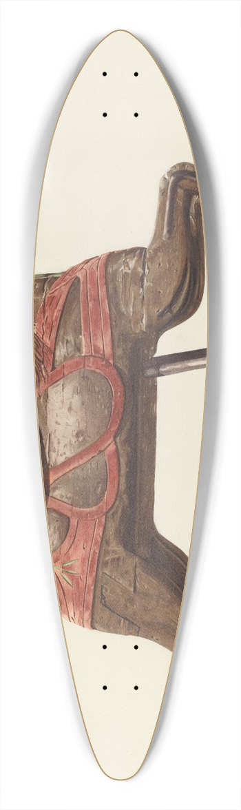Mildred E. Bent - Carousel horse 39.3 inch art pintail longboard deck