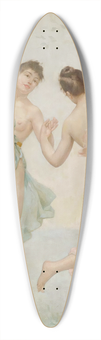 mile Charlet - Dancing Nymphs 39.3 inch art pintail longboard deck