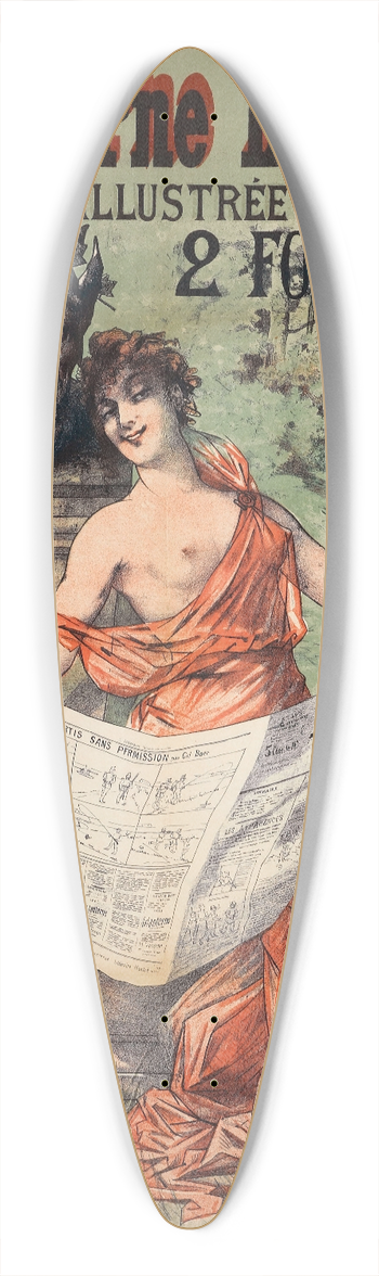 mile Lvy - La Lanterne Littraire 39.3 inch art pintail longboard deck