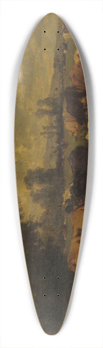 mile van Marcke - Cattle in a field 39.3 inch art pintail longboard deck