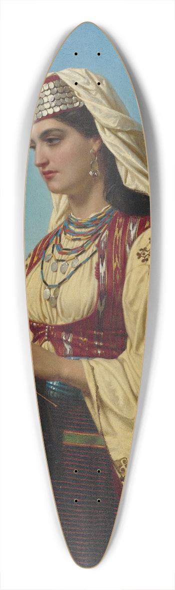 mile Vernet-Lecomte - A Greek Beauty 39.3 inch art pintail longboard deck