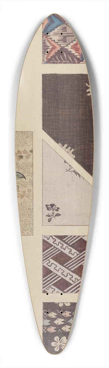 Millia Davenport - Textile from Quilt 39.3 inch art pintail longboard deck