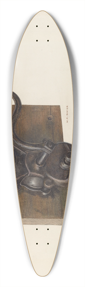Milton Bevier - Coffee Mill 39.3 inch art pintail longboard deck