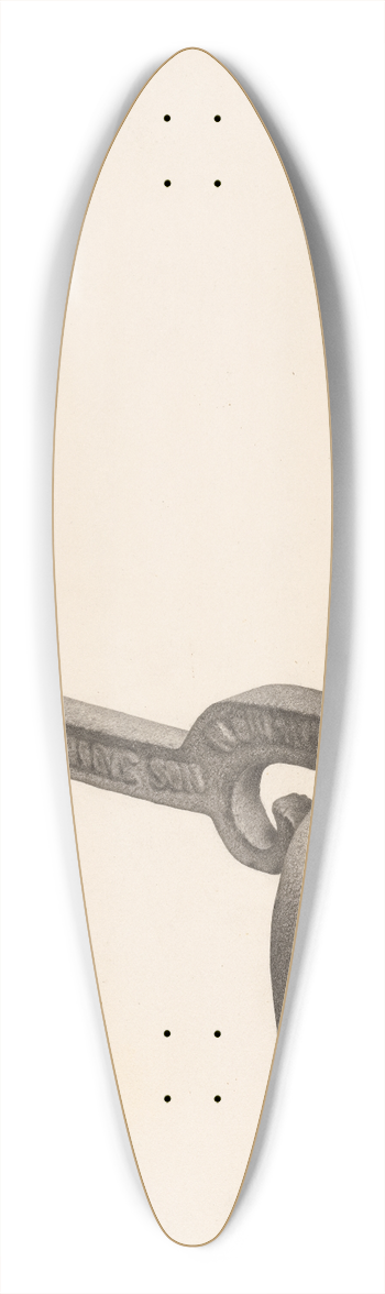 Milton Grubstein - Andiron (one of pair) 39.3 inch art pintail longboard deck