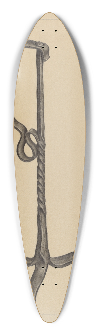 Milton Grubstein - Rush Light Holder 39.3 inch art pintail longboard deck