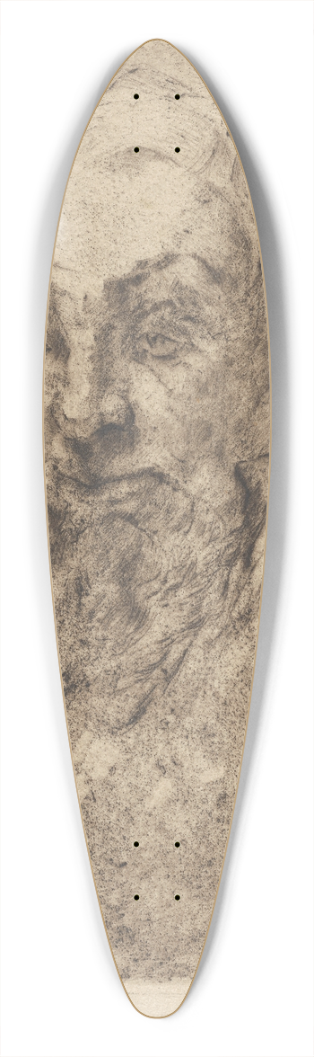 Mina Arndt - A little deaf (Cornish fisherman) 39.3 inch art pintail longboard deck