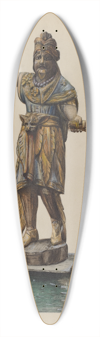 Mina Lowry - Cigar Store Indian 39.3 inch art pintail longboard deck