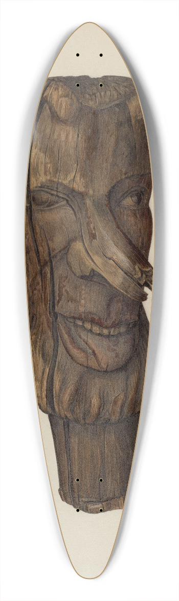 Mina Lowry - Hitching Post Finial 39.3 inch art pintail longboard deck
