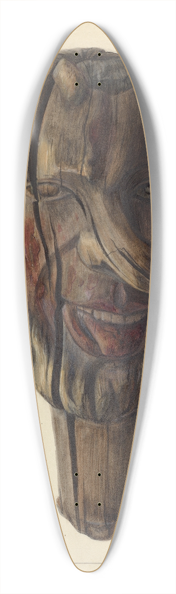 Mina Lowry - Hitching Post Finial 39.3 inch art pintail longboard deck
