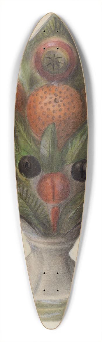 Mina Lowry - Pa. German Chalkware Mantel Stop 39.3 inch art pintail longboard deck