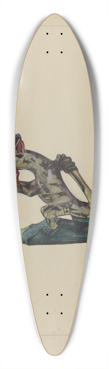 Mina Lowry - Pa. German Figurine 39.3 inch art pintail longboard deck