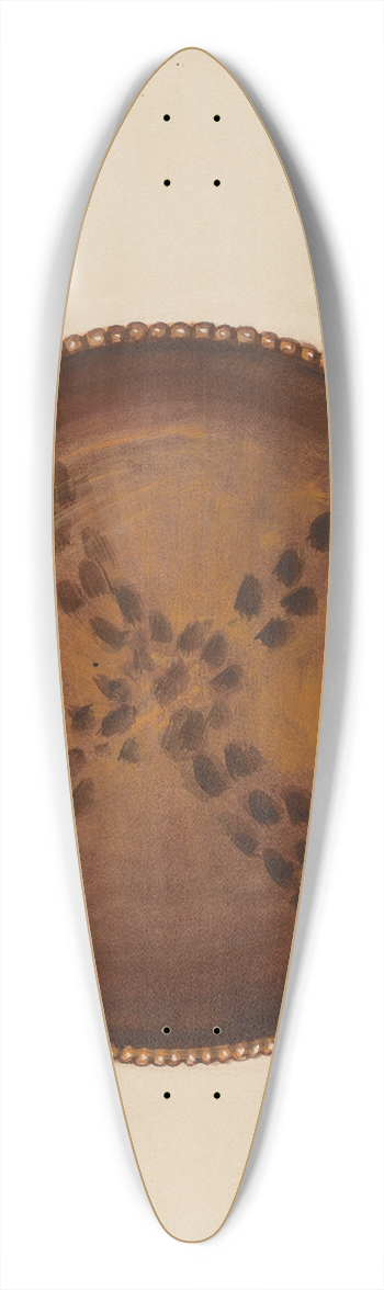 Mina Lowry - Pie Plate 39.3 inch art pintail longboard deck