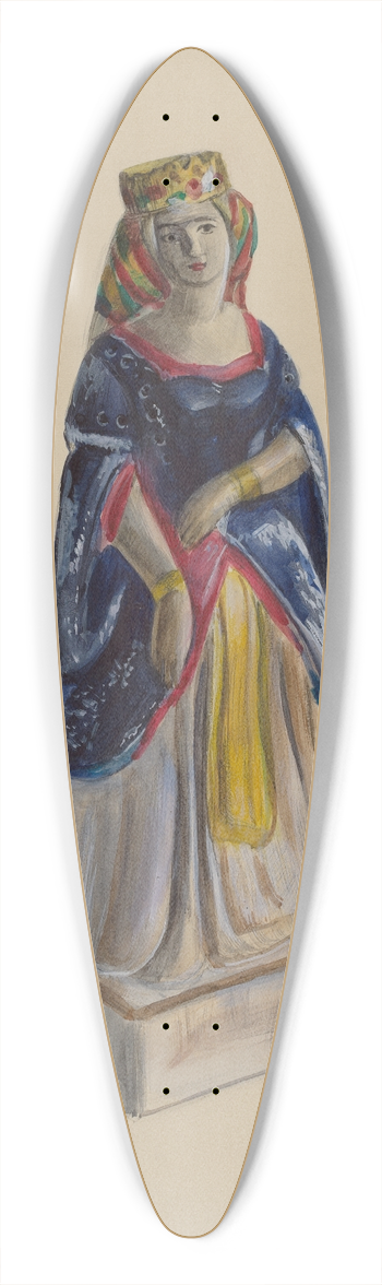 Mina Lowry - Statuette (Queen Victoria) 39.3 inch art pintail longboard deck