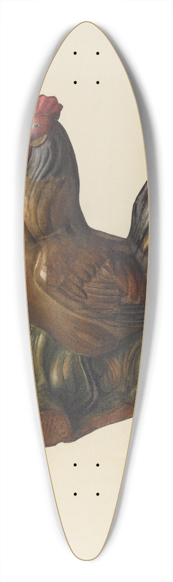 Mina Lowry - Toy Rooster 39.3 inch art pintail longboard deck