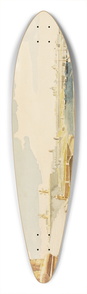 Miner Kilbourne Kellogg - Fortifications At Malta 39.3 inch art pintail longboard deck