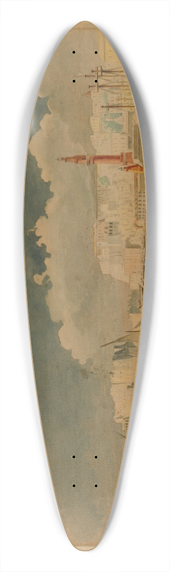 Miner Kilbourne Kellogg - Naples From The Moli 39.3 inch art pintail longboard deck