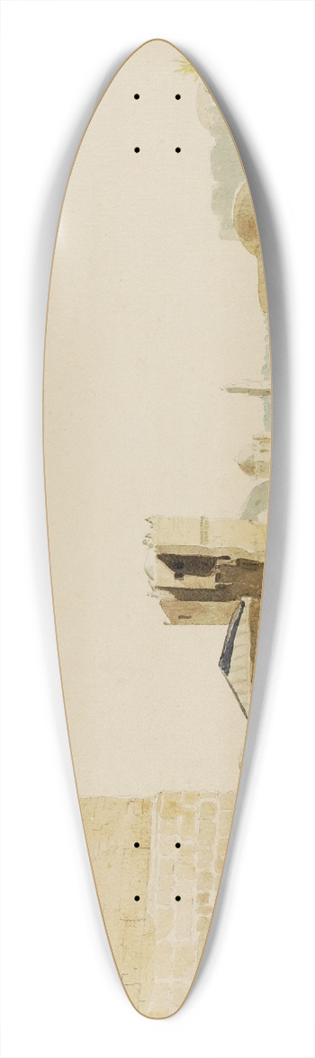 Miner Kilbourne Kellogg - Tower Of Hypacus, Jerusalem 39.3 inch art pintail longboard deck