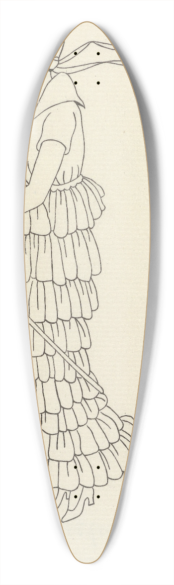 Monogrammist MFN - Robe de nansouk 39.3 inch art pintail longboard deck