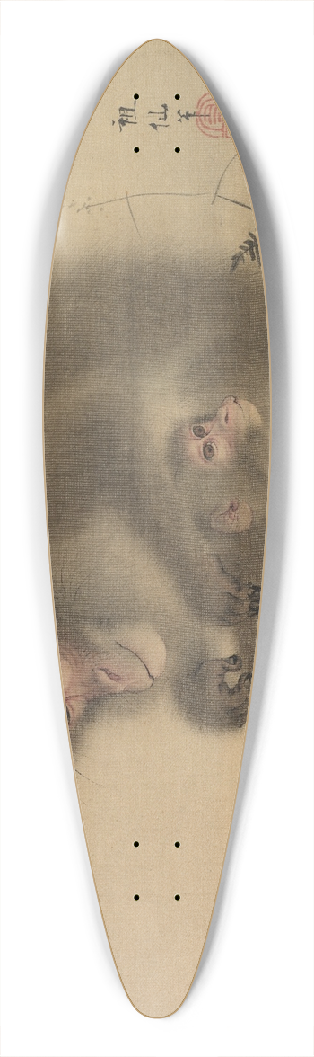 Mori Sosen - Monkeys 39.3 inch art pintail longboard deck