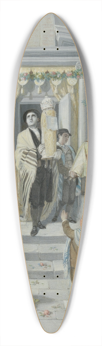 Moritz Daniel Oppenheim - Shavuot (Pentecost) 39.3 inch art pintail longboard deck