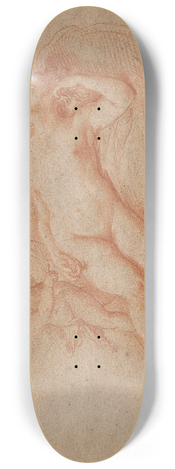 Giovanni Battista Cipriani - Reclining Nude with Cupid 8.25 inch art skate deck