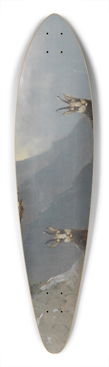 Moritz Mller - Gemsen im Hochgebirge 39.3 inch art pintail longboard deck