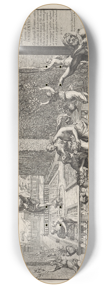 Giovanni Battista Falda - Li giardini di Roma: con le loro piante, alzate e vedvte in prospettiva Pl.01 8.25 inch art skate deck