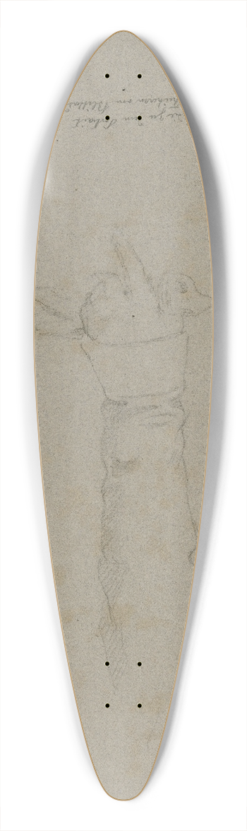 Moritz von Schwind - Herabhngender Arm, in der Hand ein Handschuh, zum Portrt des Freiherrn von Blittersdorff 39.3 inch art pintail longboard deck
