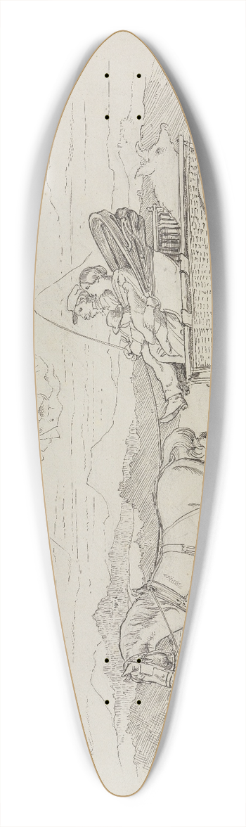 Moritz von Schwind - Poesie und Prosa 39.3 inch art pintail longboard deck