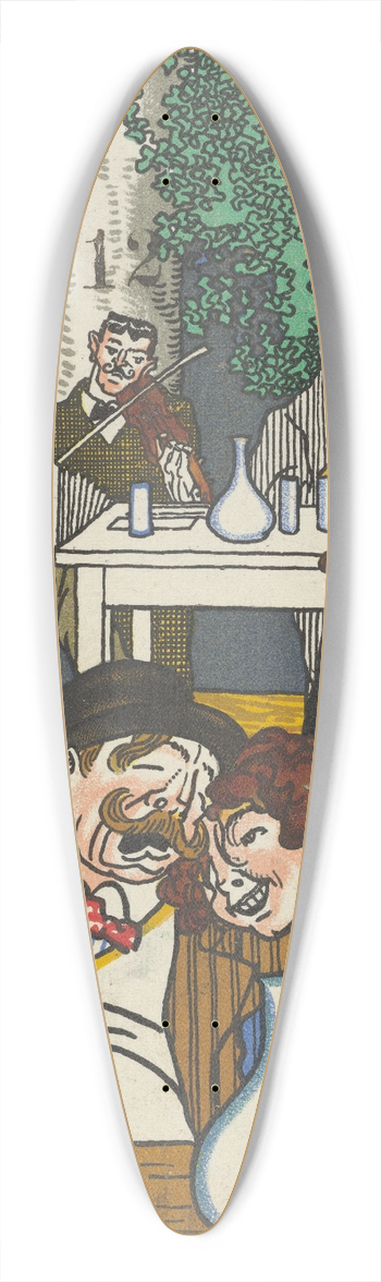 Moriz Jung - At the Heuriger (Beim Heurigen) 39.3 inch art pintail longboard deck