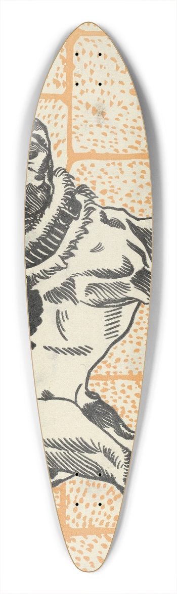 Moriz Jung - Pitbull Terrier 39.3 inch art pintail longboard deck