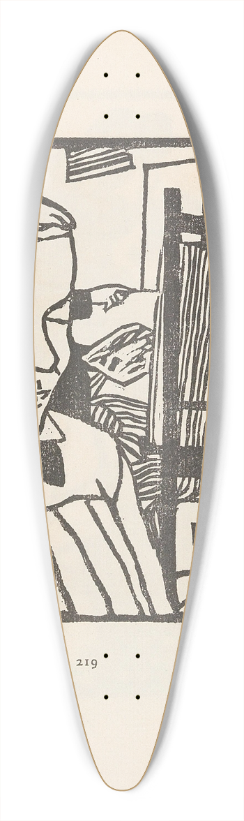Moriz Jung - Portrt 39.3 inch art pintail longboard deck