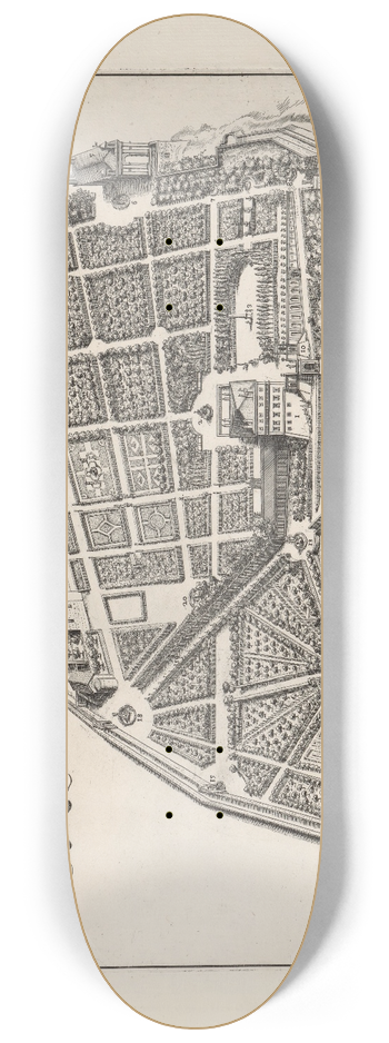 Giovanni Battista Falda - Li giardini di Roma: con le loro piante, alzate e vedvte in prospettiva Pl.17 8.25 inch art skate deck