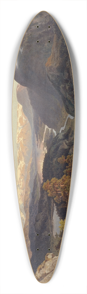 Morten Mller - Evening in the Norwegian Mountains 39.3 inch art pintail longboard deck