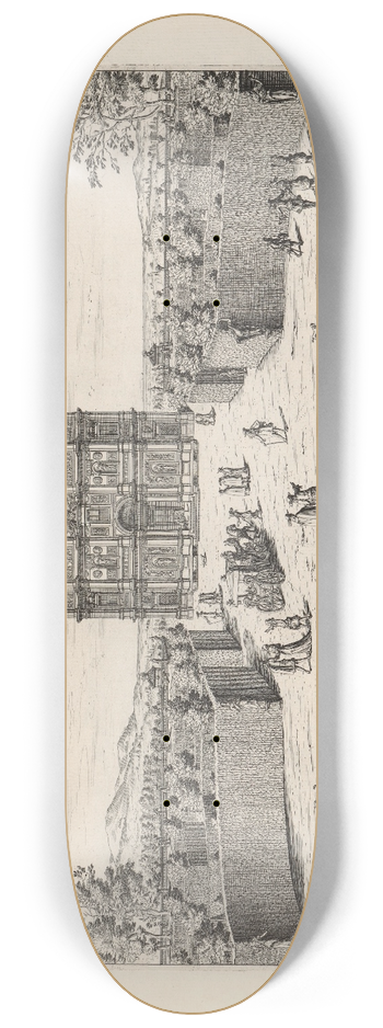 Giovanni Battista Falda - Li giardini di Roma: con le loro piante, alzate e vedvte in prospettiva Pl.18 8.25 inch art skate deck