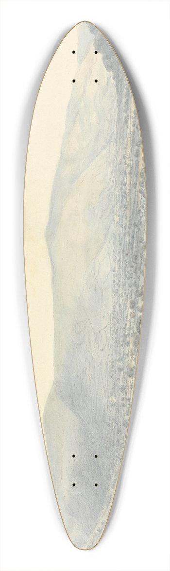 Moses Griffith - Distant view of Llandrillo 39.3 inch art pintail longboard deck