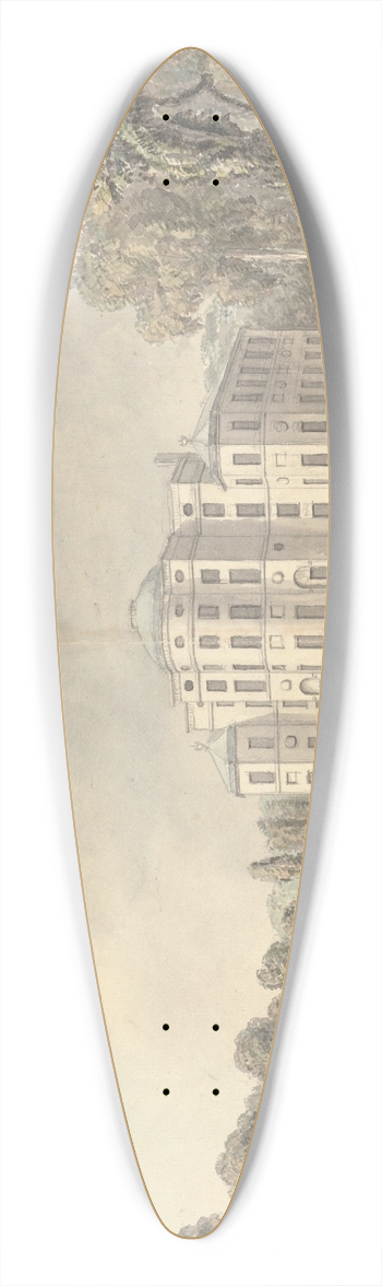 Moses Griffith - View of Baron Hill, Anglesey, Wales 39.3 inch art pintail longboard deck