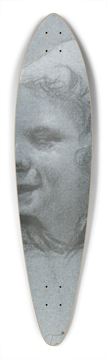 Moses ter Borch - Smiling Self-portrait, from the Side 39.3 inch art pintail longboard deck