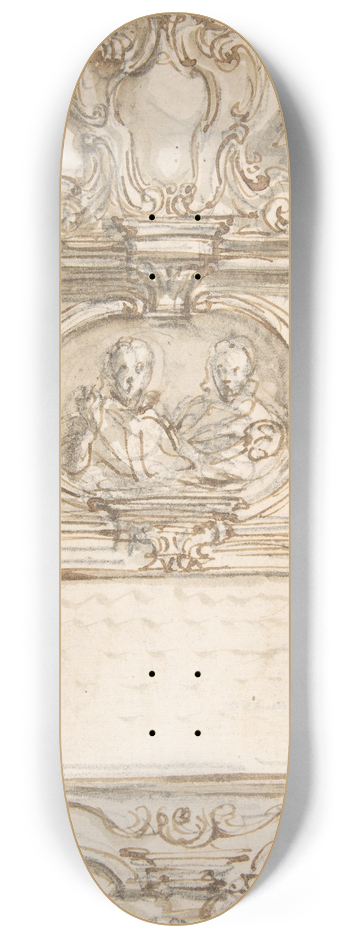 Giovanni Battista Foggini - Design for an Epitaph 8.25 inch art skate deck