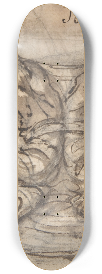 Giovanni Battista Foggini - Design for the Base of a Vessel with Two Satyrs. 8.25 inch art skate deck