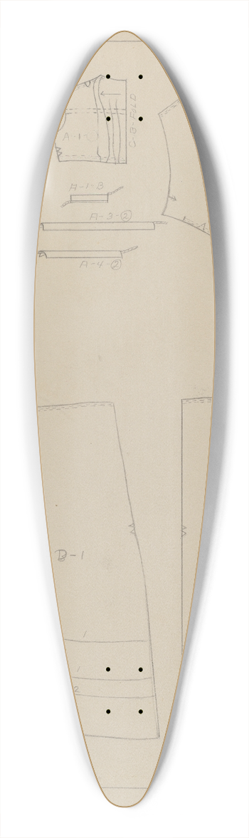Nancy Crimi - Girls Dress (Pattern) 39.3 inch art pintail longboard deck