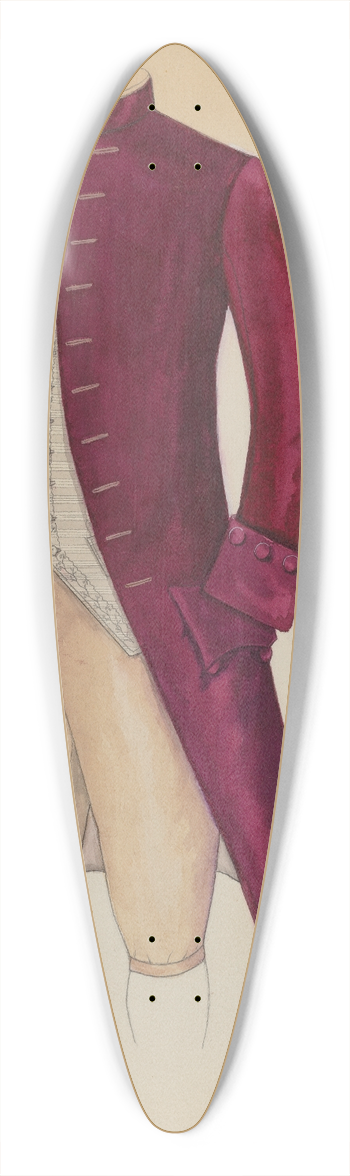 Nancy Crimi - Mans Suit 39.3 inch art pintail longboard deck