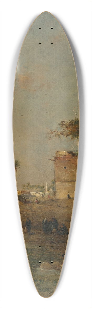Narcisse Berchre - Les pcheurs sur le Nil 39.3 inch art pintail longboard deck