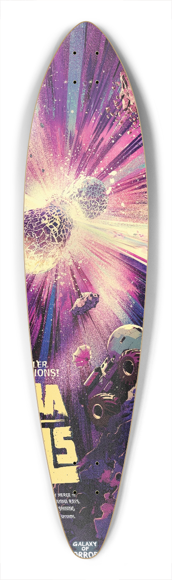 NASA - Gamma Ray Ghouls 39.3 inch art pintail longboard deck